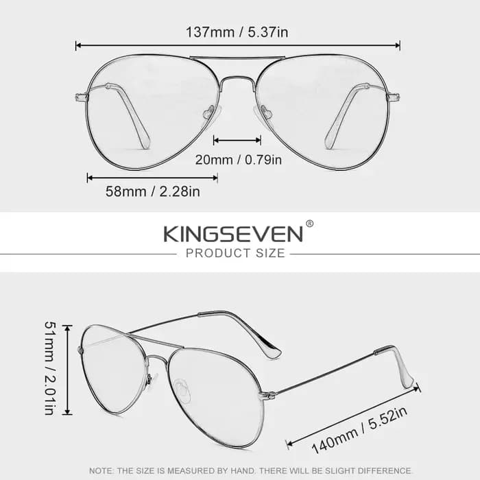 Lunettes de soleil KINGSEVEN classiques, légères, polarisées UV400, style aviateur, pour le cyclisme