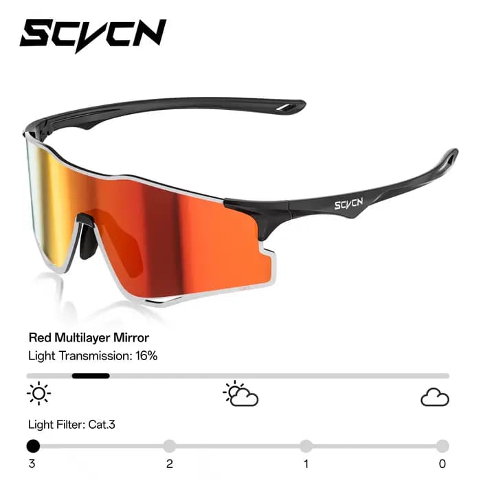 Lunettes de soleil photochromiques Scvcn pour hommes et femmes, marathon, ultralégères, pour sports