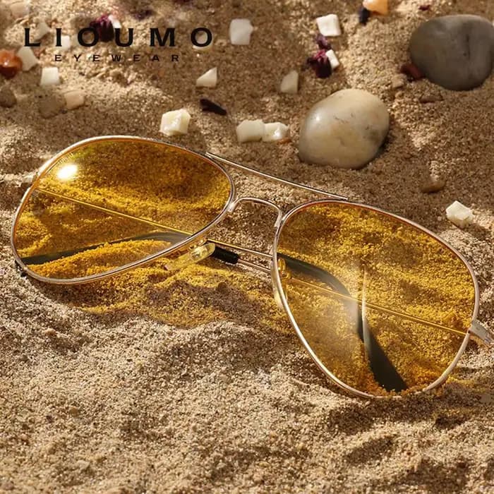 LIOUMO – lunettes de soleil polarisées pour femmes et hommes, lunettes de conduite de jour et de nui
