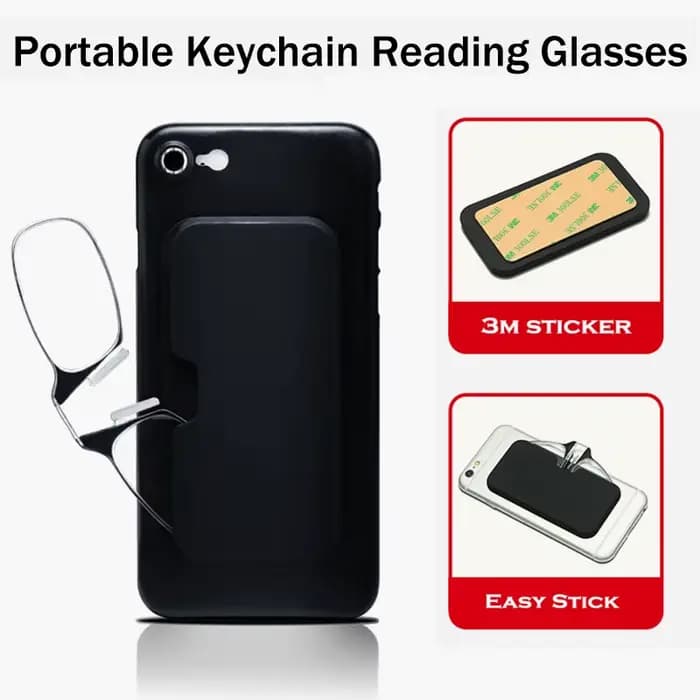 2025 Clip nez Mini lunettes de lecture pour hommes lunettes optiques avec boîte portefeuille lunette