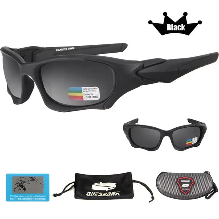 QUESHARK – lunettes de soleil ultralégères pour hommes et femmes, polarisées, pêche, sport, cyclisme