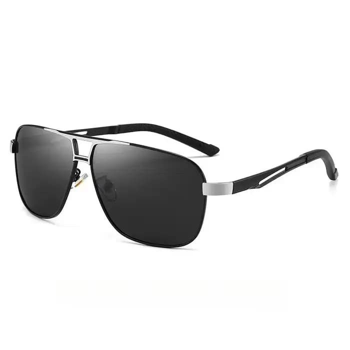 Lunettes de soleil photochromiques polarisées carrées pour hommes, dessus en aluminium et magnésium,