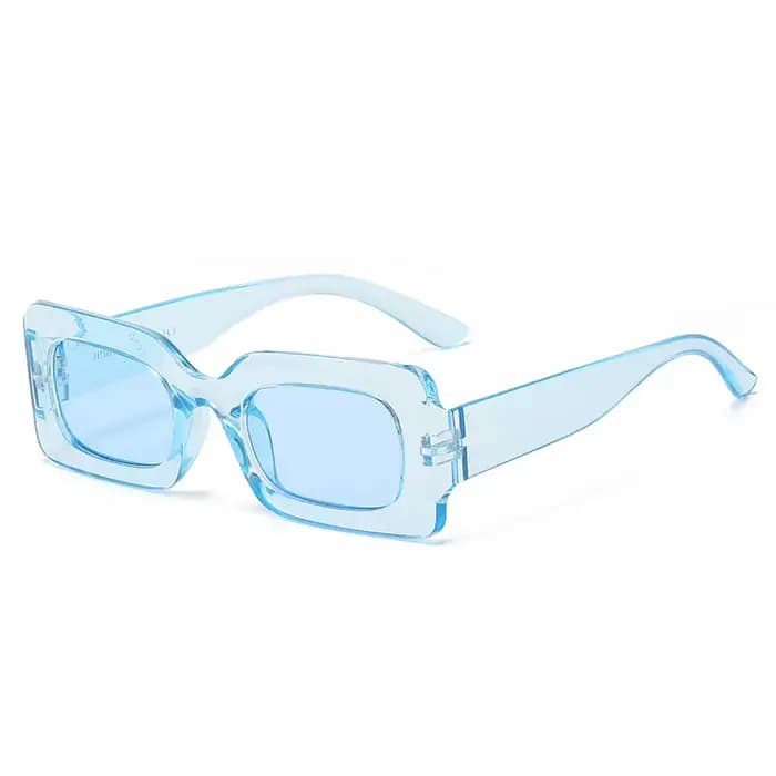 Lunettes de soleil à monture rectangulaire pour femmes, carrées, Rose, Y2K, couleur gelée, Punk, été