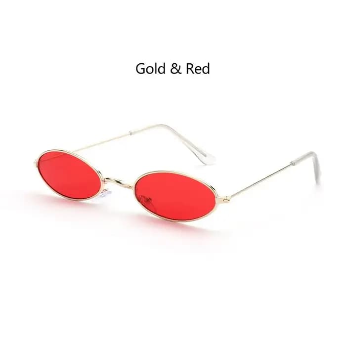 Lunettes de soleil ovales rétro à petite monture, lunettes vintage, lunettes interdites, lunettes de