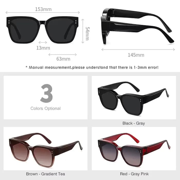 LM marque surdimensionné cadre couverture lunettes optiques tendance ajustement sur lunettes de sole