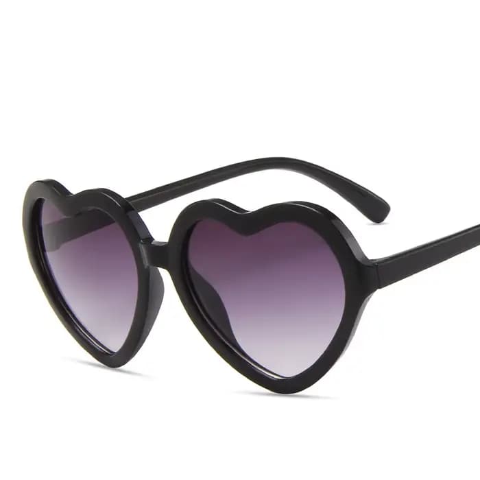 Nouvelles lunettes de soleil fantaisie en forme de cœur avec cristaux scintillants pour filles, mont