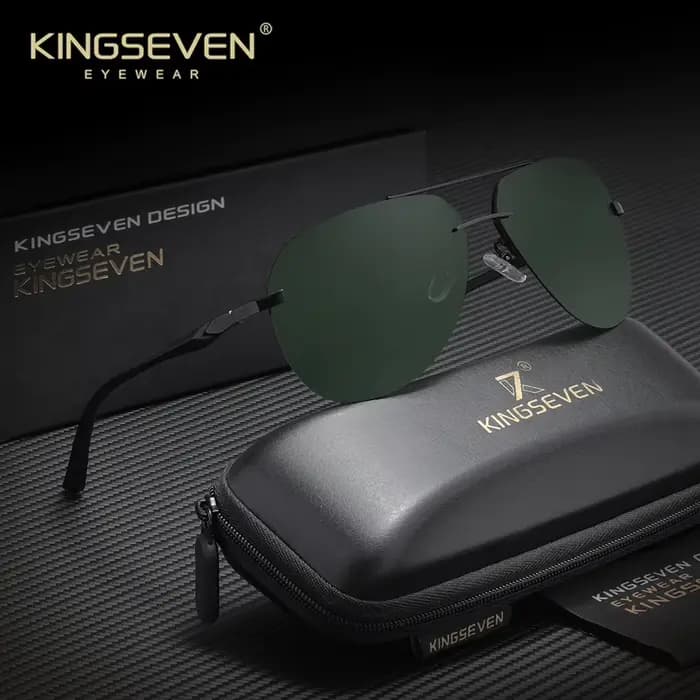 Lunettes de soleil polarisées sans monture KINGSEVEN UV400 pour hommes et femmes, idéales pour la co