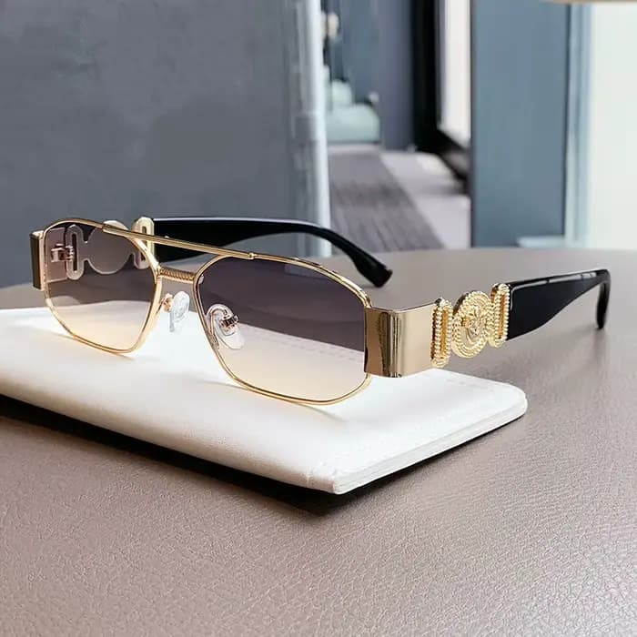 Lunettes de soleil de luxe de marque de créateur pour femmes et hommes, monture carrée tendance moti