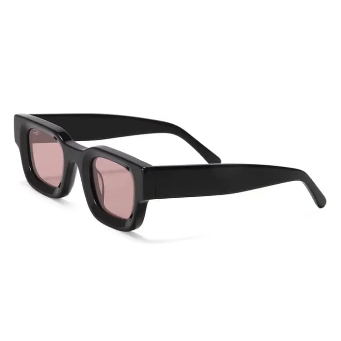 Rhevis marque Design fait à la main acétate épais Rectangle lunettes de soleil pour hommes gros carr
