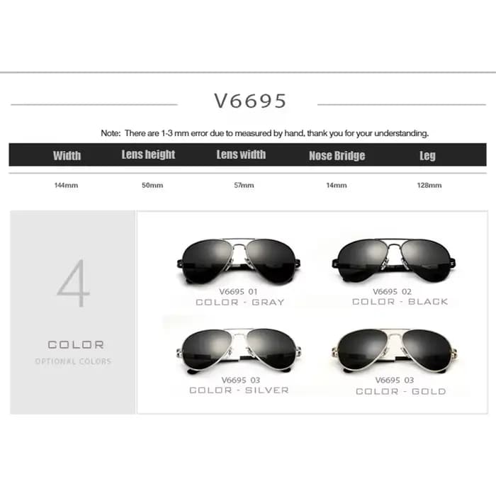 VEITHDIA pilote lunettes de soleil en aluminium hommes lunettes pour femme polarisées UV400 lentille