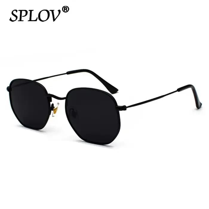 Lunettes de soleil hexagonales pour hommes et femmes, lunettes de soleil carrées polygonales, lunett