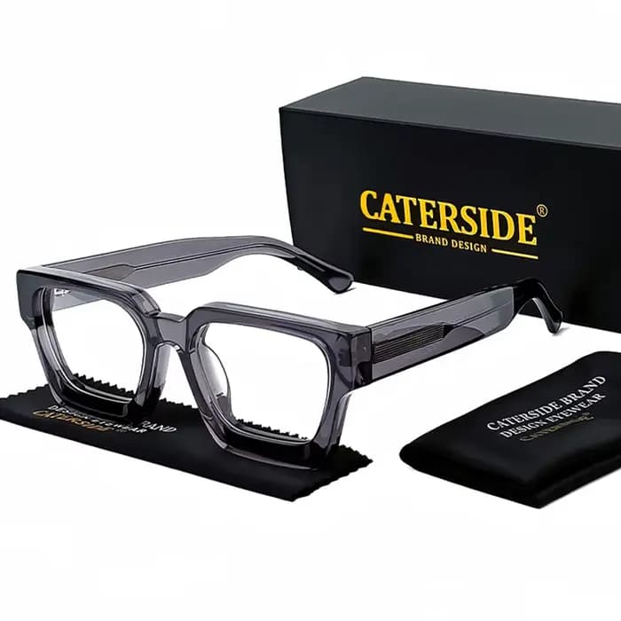 CATERSIDE rétro carré grandes lunettes homme acétate noyau insérer Temple haute qualité femmes lunet