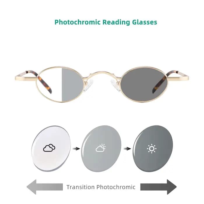 Lunettes de lecture photochromiques femmes hommes lentilles optiques montures femme Vintage petites