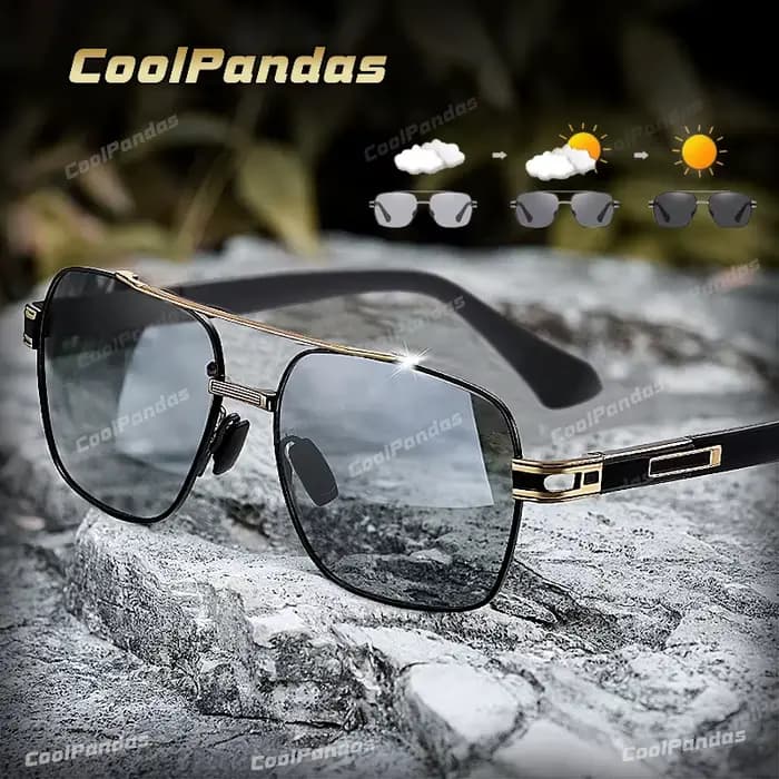 CoolPandas haute qualité lunettes de soleil polarisées hommes femmes photochromique UV400 Protection