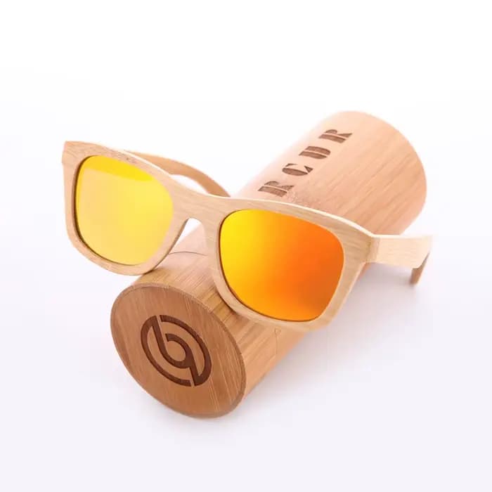 Lunettes de soleil carrées rétro pour hommes et femmes, polarisées, bambou naturel, bois fait à la m