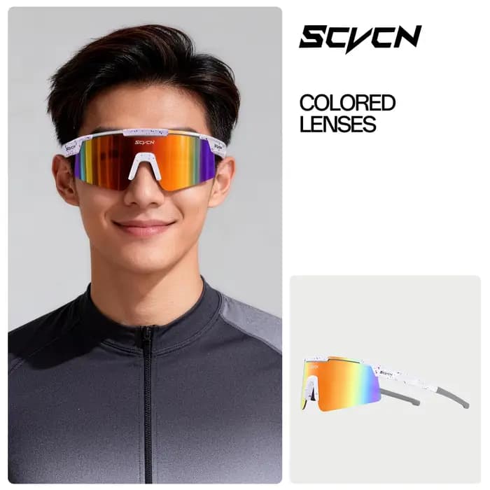 Lunettes de soleil de randonnée SCVCN UV400, lunettes de cyclisme pour hommes et femmes, lunettes de