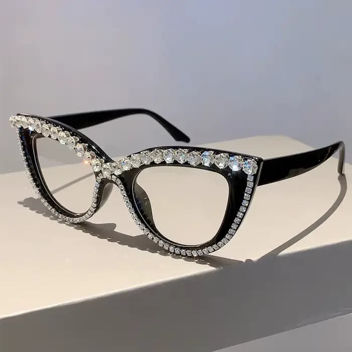 KAMMPT – lunettes œil de chat rétro avec strass pour femmes, nouvelles lunettes surdimensionnées élé