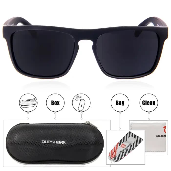 ESHARK-Lunettes de soleil polarisées pour homme et femme, monture HD TR90, pour la pêche, le vélo, l
