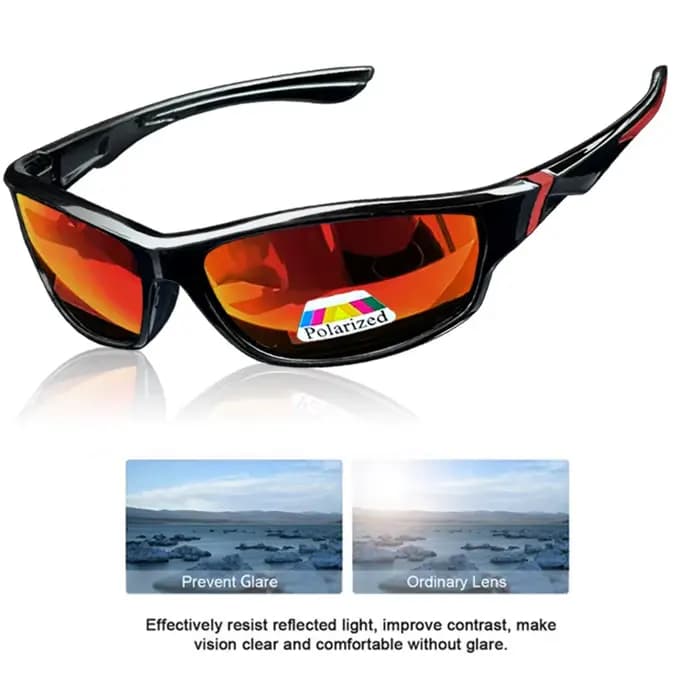 Lunettes de soleil sport polarisées 1/3 pièces, monture PC enveloppante, pour activités de plein air