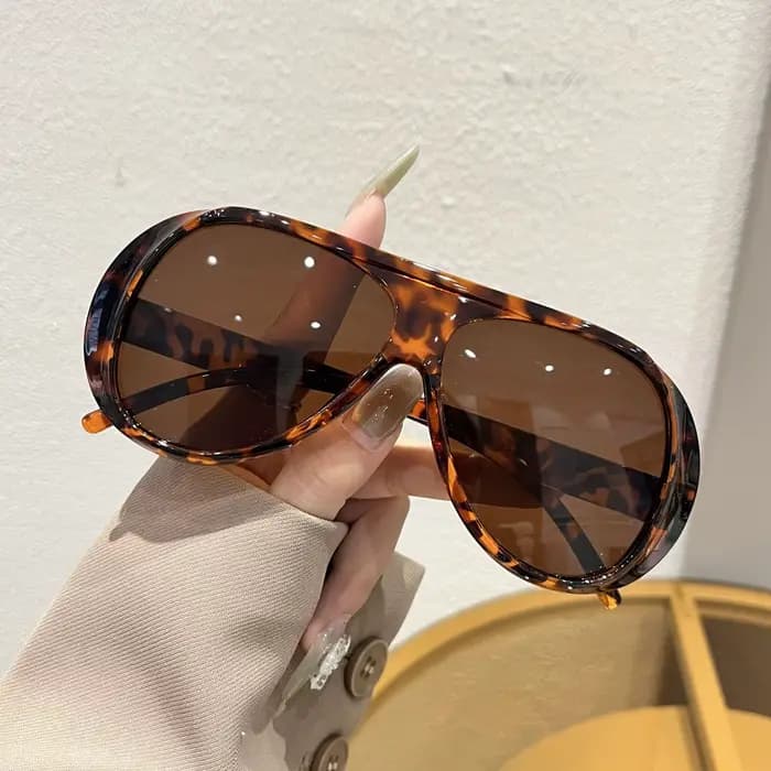 Nouvelles Lunettes de Soleil Vintage Grand Pilote Rondes pour Hommes et Femmes, Lunettes Ovales Circ