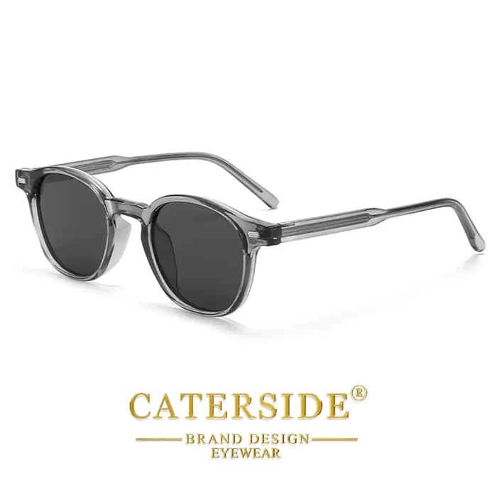 CATERSIDE – lunettes de soleil polarisées vintage pour hommes, monture ronde Tr-90 de haute qualité,