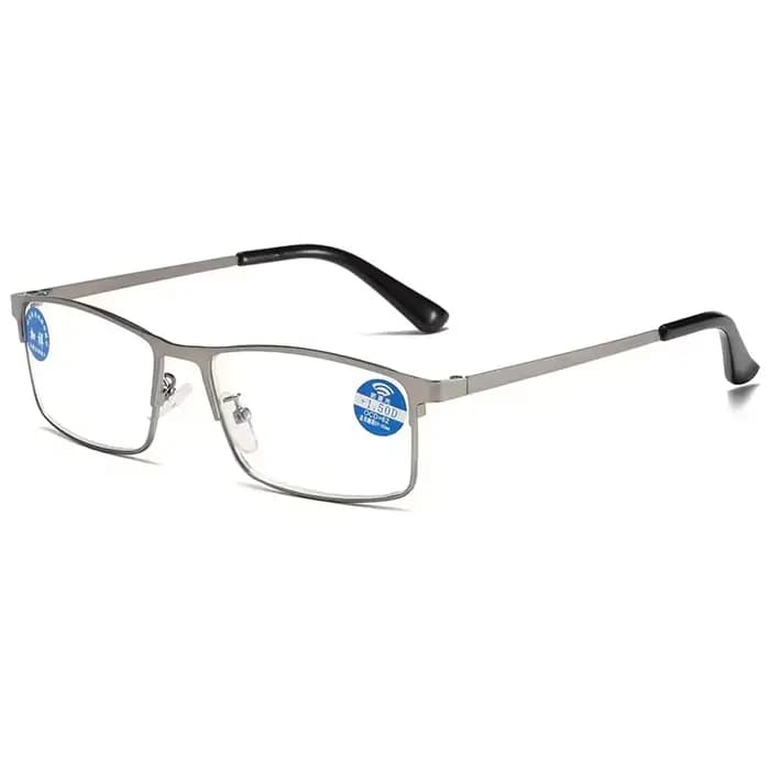 Lunettes de lecture d'affaires en acier inoxydable pour hommes, pour lecteur, blocage de la lumière