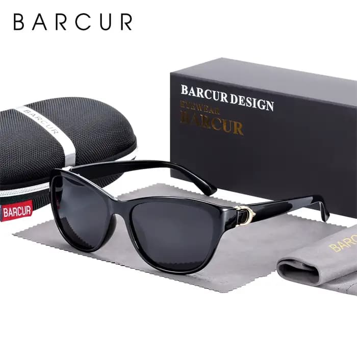 BARCUR TR90 dames lunettes de soleil dégradé UV400 oeil de chat lunettes de soleil polarisées lunett