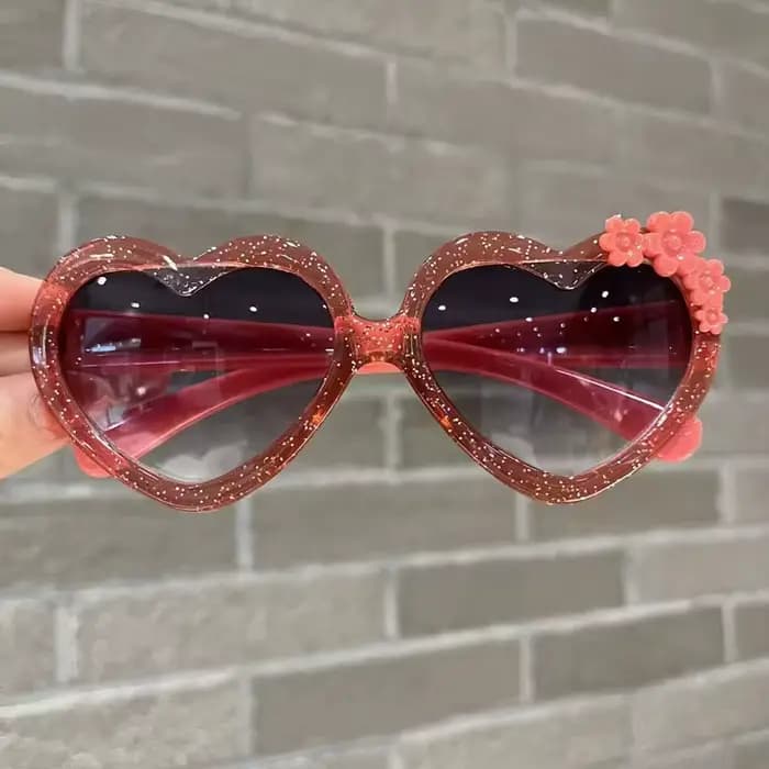 Coeur enfants lunettes de soleil mode garçons filles en plein air mignon Protection UV lunettes de s