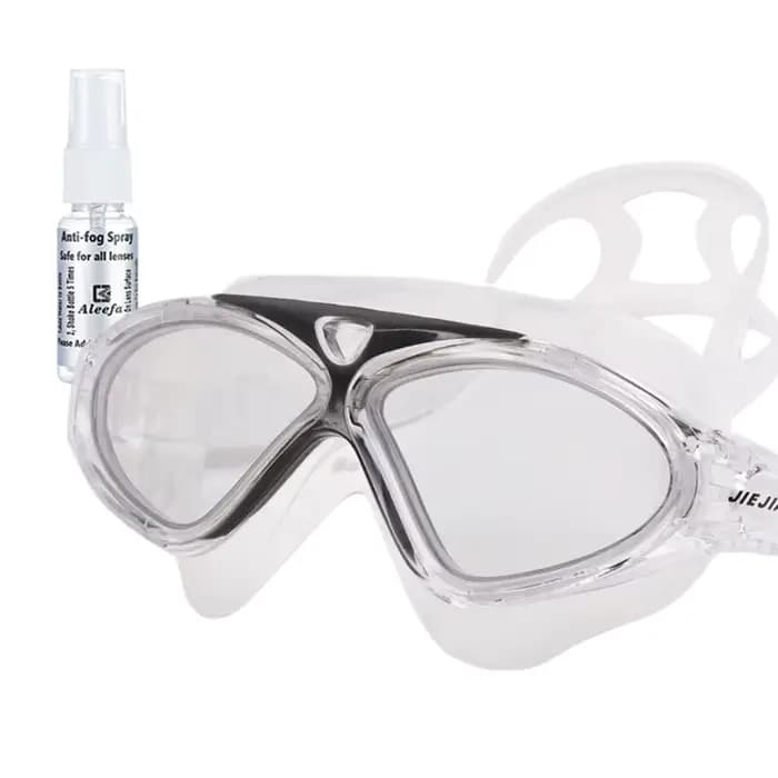 Lunettes de natation en silicone avec sangle, grandes lunettes sous-marines anti-buée, étanches, pou