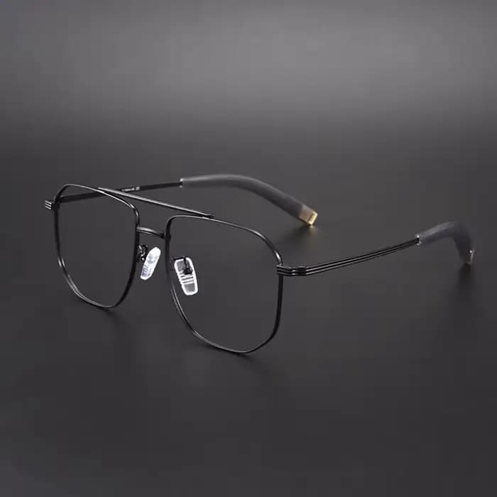 FIRADA mode Double faisceau lunettes Vintage luxe pur titane lunettes optique Prescription Ewewear c