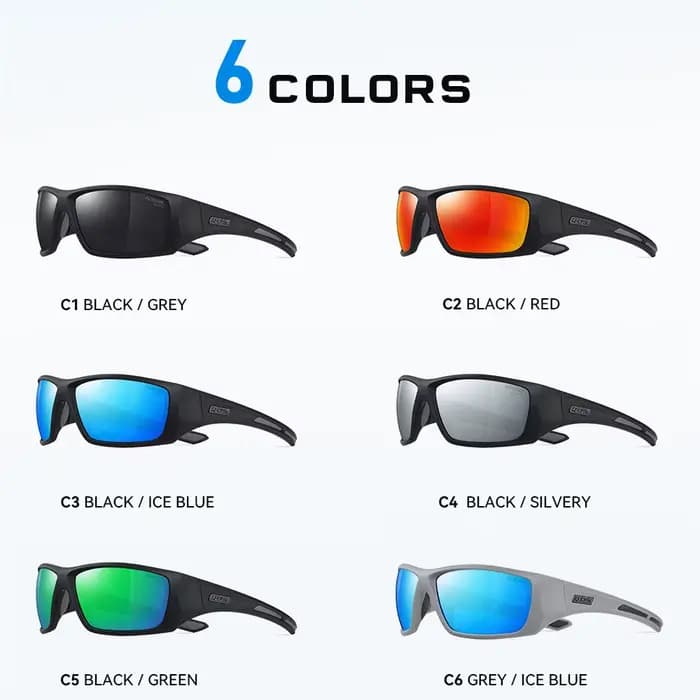 KDEAM-Lunettes de soleil d'équitation en matériau TR90 pour hommes, lunettes de soleil de cyclisme d