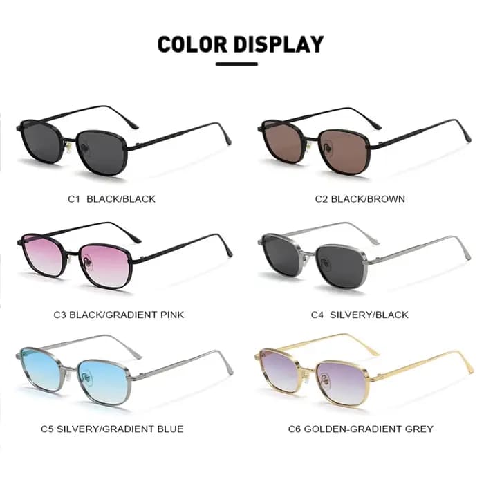 DDDLONG mode petit carré rétro lunettes de soleil femmes classique Vintage Punk lunettes de soleil p