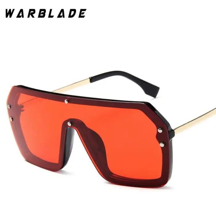 WarBLade – lunettes de soleil carrées surdimensionnées pour hommes et femmes, verres solaires Vintag