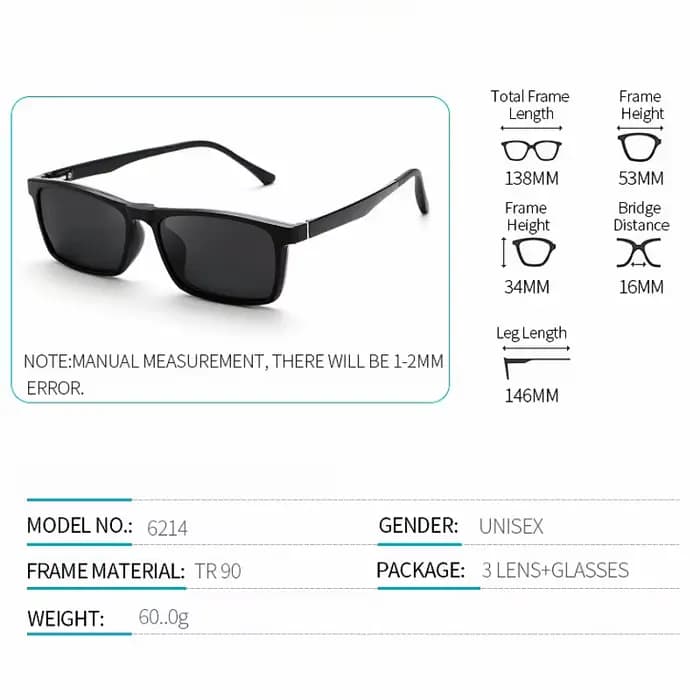 YIMARUILI mode TR90 magnétique polarisé lunettes à clipser pour femmes rétro carré optique Prescript