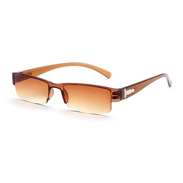 Lunettes de lecture presbytes à demi-monture pour hommes et femmes, lunettes à lentille transparente