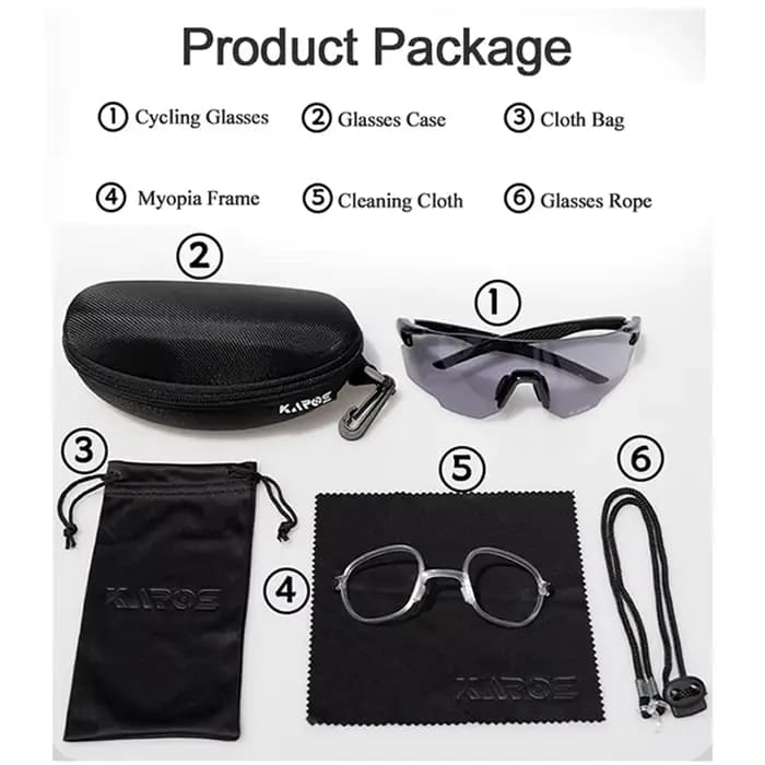KAROS lunettes de cyclisme photochromiques pour vtt vélo de route UV400 lentille adaptative Anti-bué