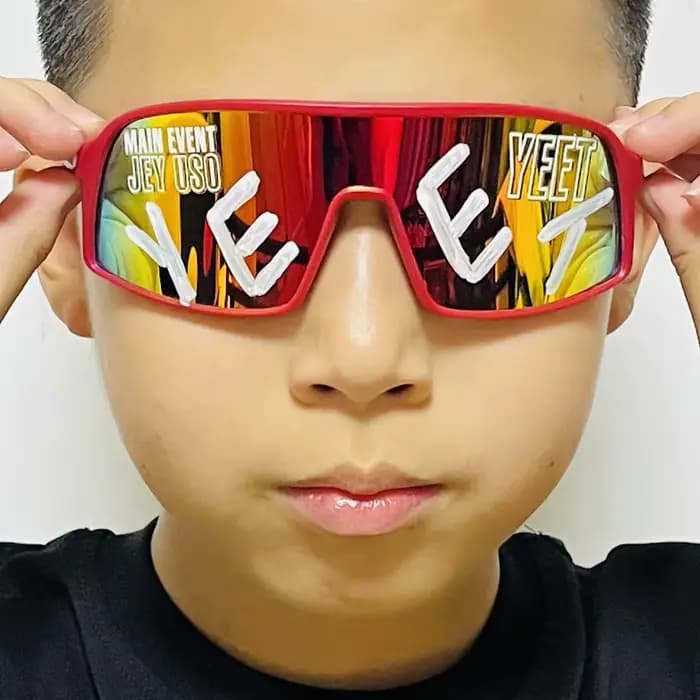 Jey Uso Yeet Lunettes de soleil pour adultes et jeunes, lunettes de sport MAIN EVENT