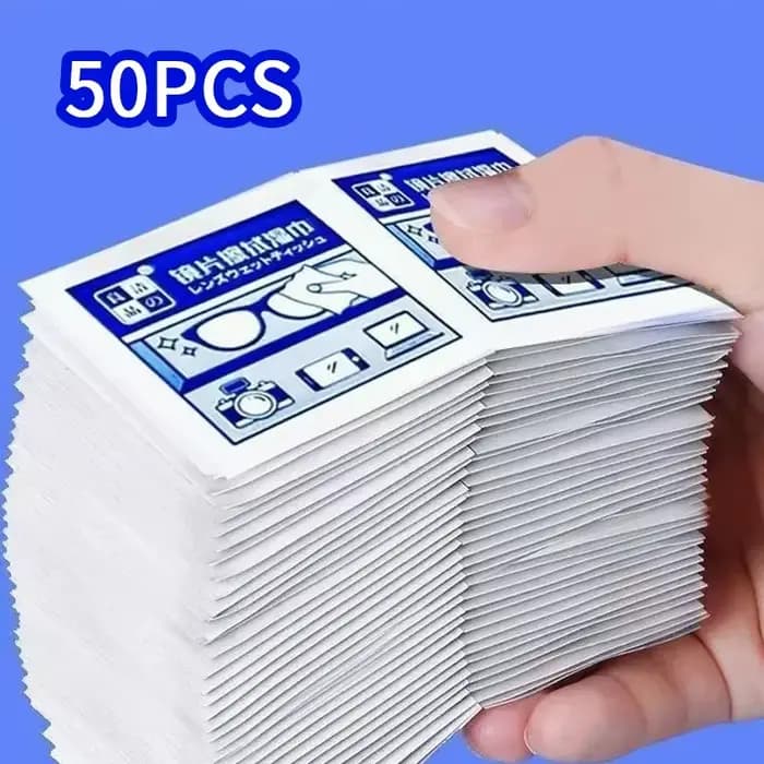 Lingettes nettoyantes jetables pour lunettes, 50 à 100 pièces, emballées individuellement, adaptées