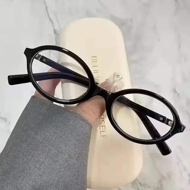 Lunettes rétro léopard à monture ovale pour femmes, 2 pièces, noir et blanc, douces, marque de lectu