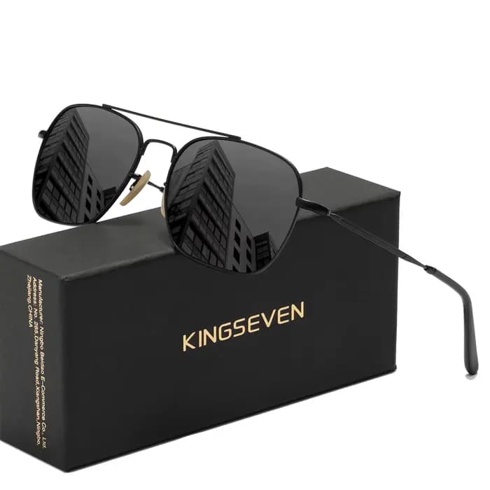 KINGSEVEN marque hommes lunettes de soleil à la mode mode carré alliage cadre femmes polarisées UV40