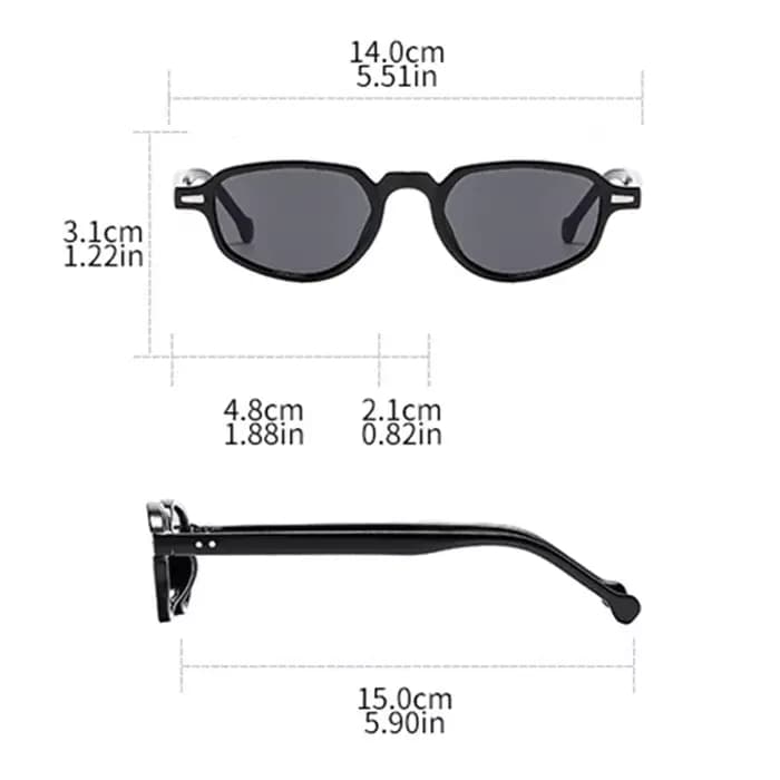 SHAUNA Ins mode populaire petit œil de chat femmes lunettes de soleil rétro clair océan lentille nua
