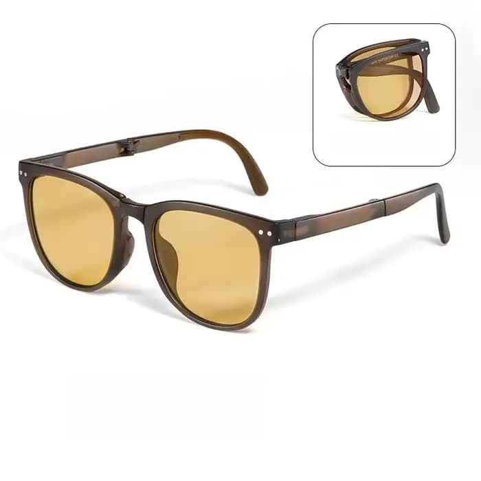 Lunettes de soleil pliables à monture carrée pour hommes et femmes, lunettes de conduite pliables, l