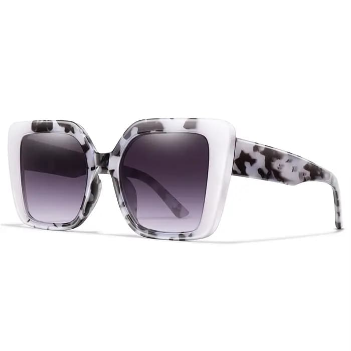 Lunettes de soleil tendance pour femmes, monture carrée à grandes lentilles, adaptées à un usage quo