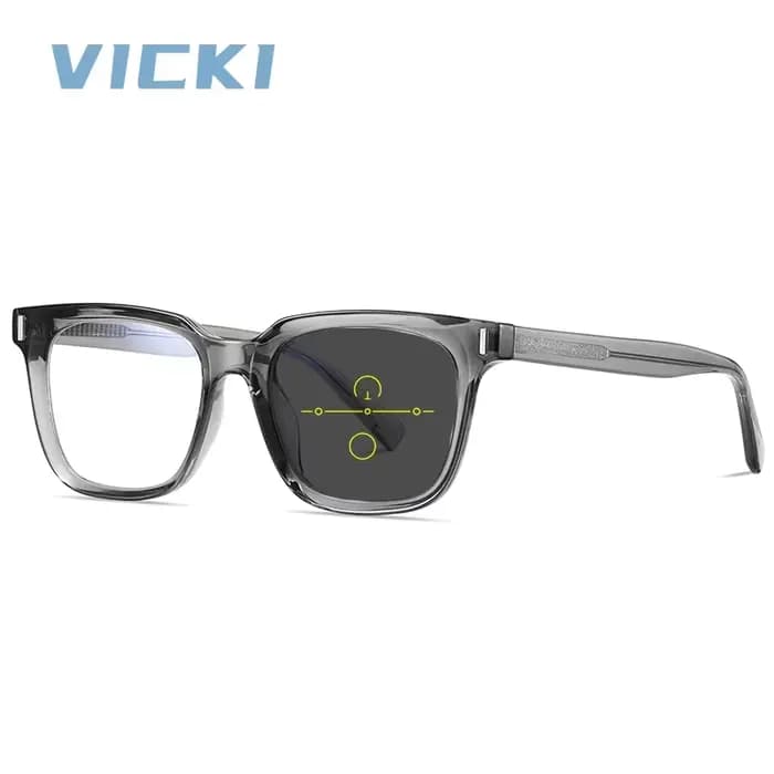 VICKI – lunettes géométriques à grande monture pour hommes, multifocales progressives, personnalisab