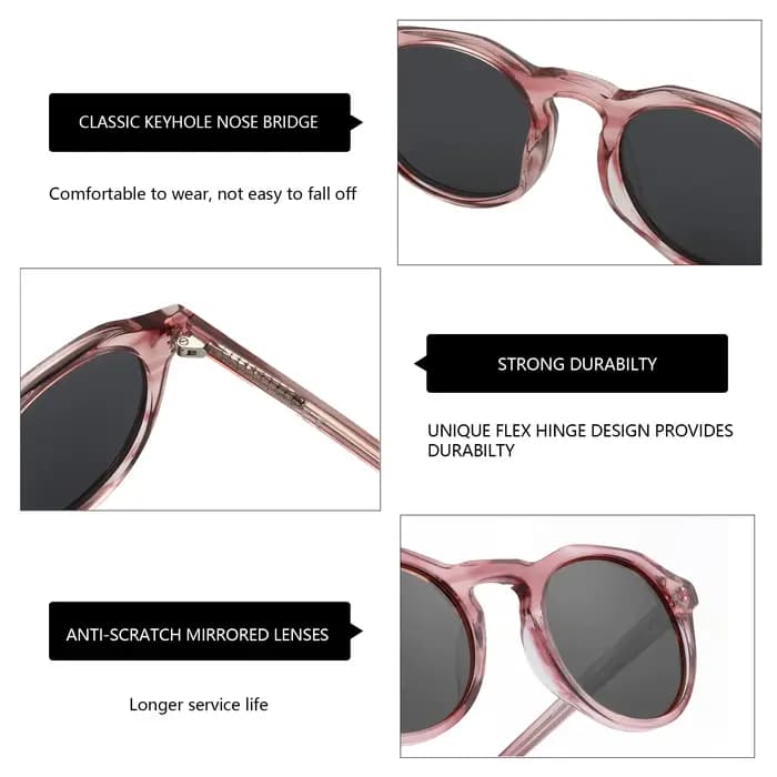 ZENOTTIC-Lunettes de soleil polarisées en acétate pour hommes et femmes, lunettes de soleil rétro po