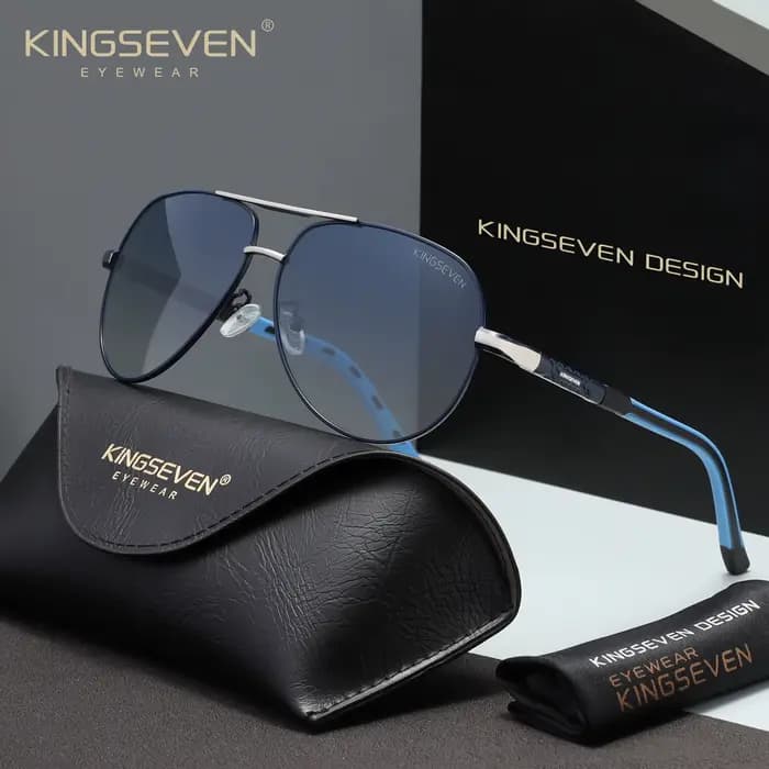 KINGSEVEN Lunettes de soleil polarisées classiques pour hommes et femmes, style aviateur, accessoire