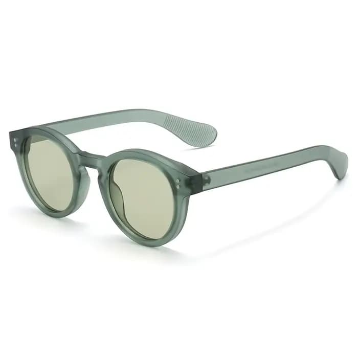 Lunettes de soleil rondes pour hommes et femmes, verres transparents, couleur bonbon, monture sable,