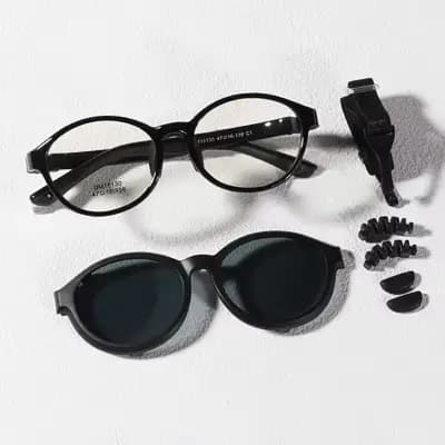 Ralferty – lunettes de soleil souples et polarisées pour enfants, monture ronde Anti-éblouissement a