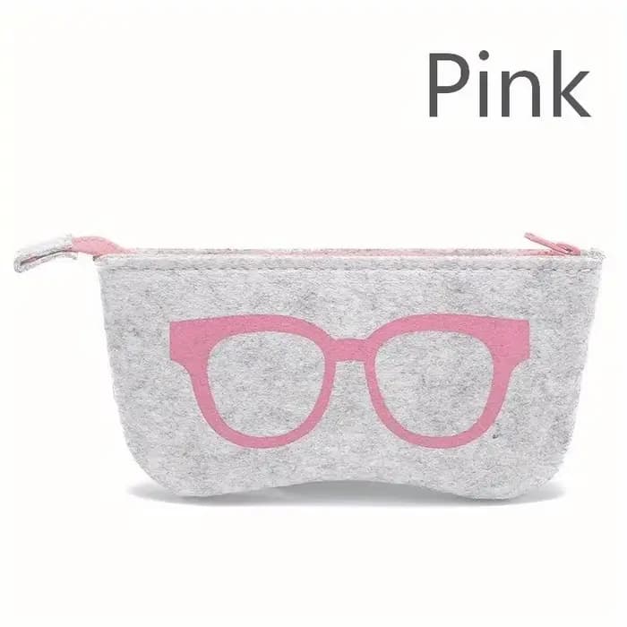 1 pochette élégante en feutre pour lunettes – Étui portable et durable avec fermeture éclair, access
