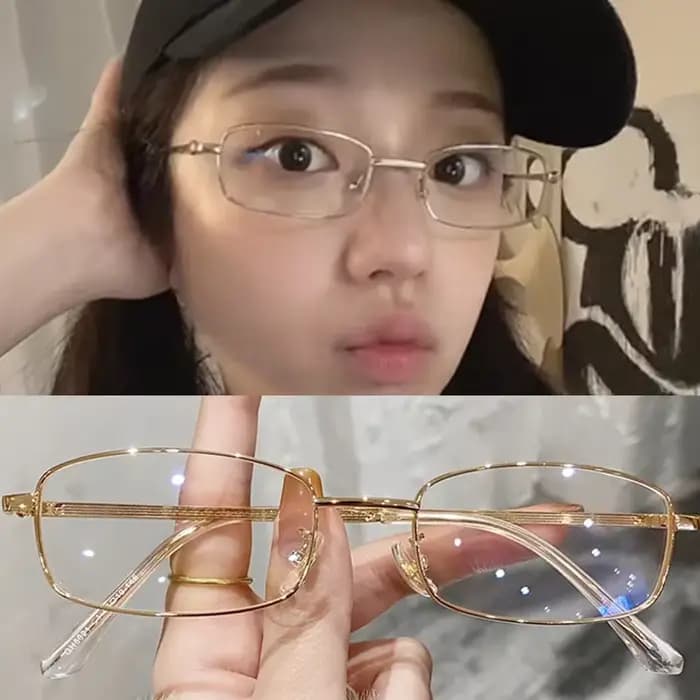 Lunettes à monture carrée en métal Harajuku Y2K pour femmes, petites lunettes rétro pour filles, lun